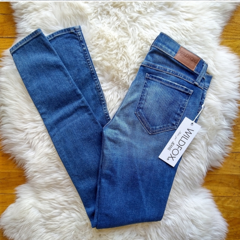Wildfox Lily extra long mid rise skinny
